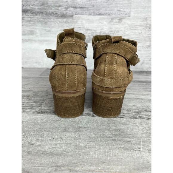 Sonoma Womens Sonya Brown Suede Ankle Boots Size 6.5 With Block Heel - Picture 3 of 8
